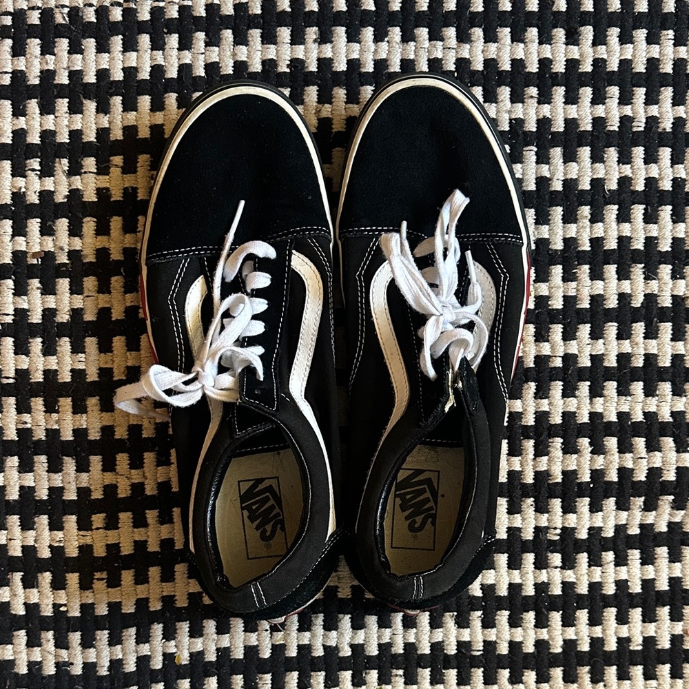 Vans Kids Black and White Sneakers